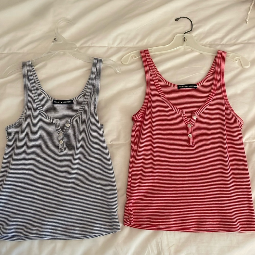 Brandy Melville striped tank tops